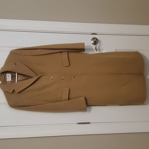Camel Wool and Cashmere Long Dress Coat